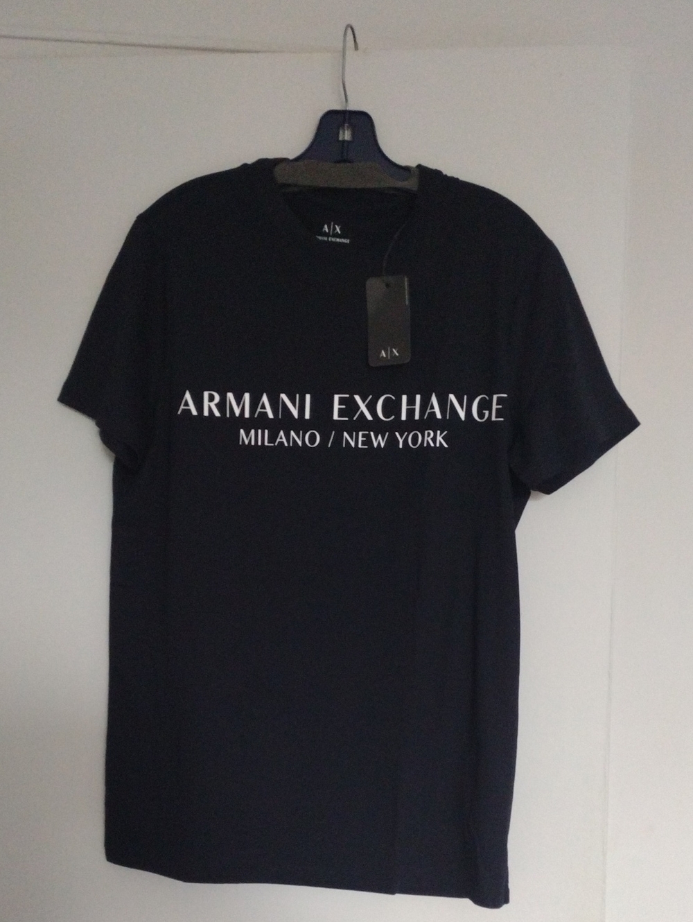 Armani Exchange Black Short-Sleeve Logo Tee